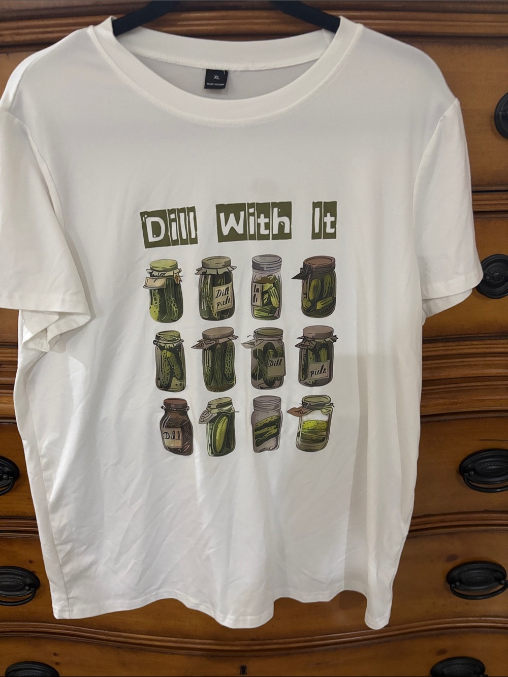 Dill With It Graphic White T-Shirt - Unbranded